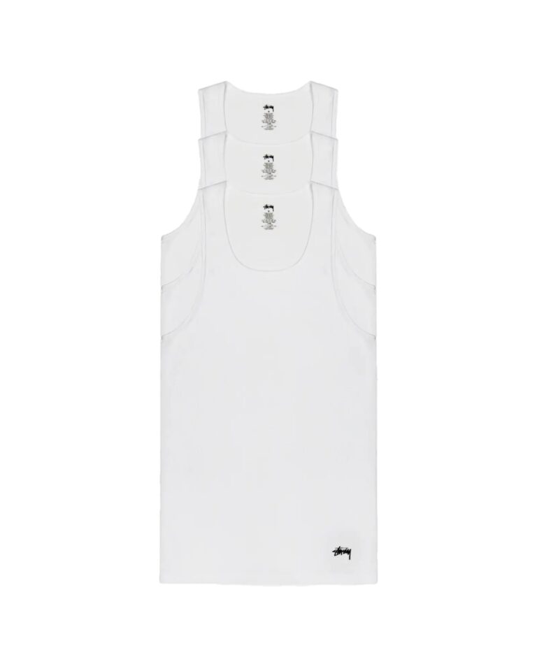 STÜSSY TANK UNDERSHIRTS 3 PACK *White