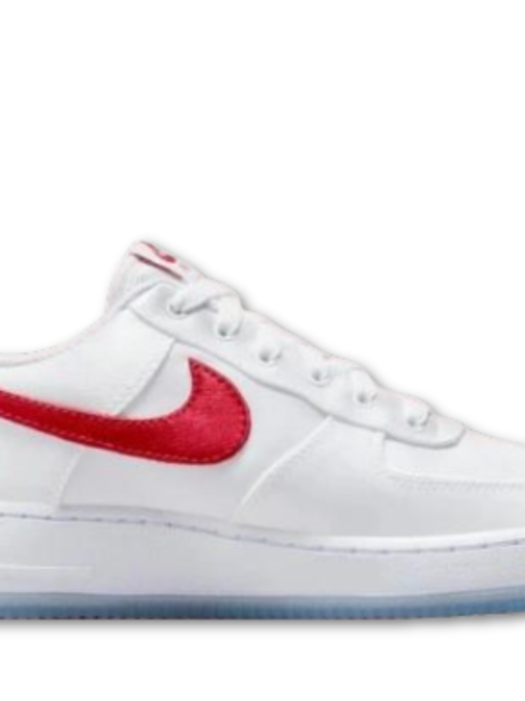 NIKE AIR FORCE 1 ESS SATIN WHITE RED Velikost 37,5