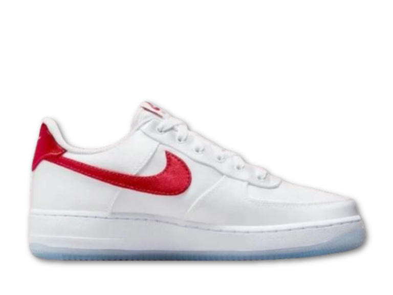 NIKE AIR FORCE 1 ESS SATIN WHITE RED Velikost 37,5