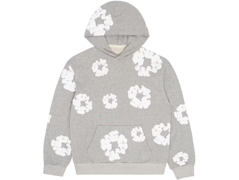 Denim Tears Cotton Wreath-print hoodie Grey