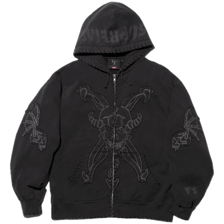 Supreme Y’s By Yohji Yamamoto Zip Up Hooded Sweatshirt Black