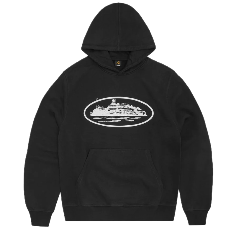Corteiz Alcatraz Hoodie Black White Corteiz Alcatraz Hoodie Black White