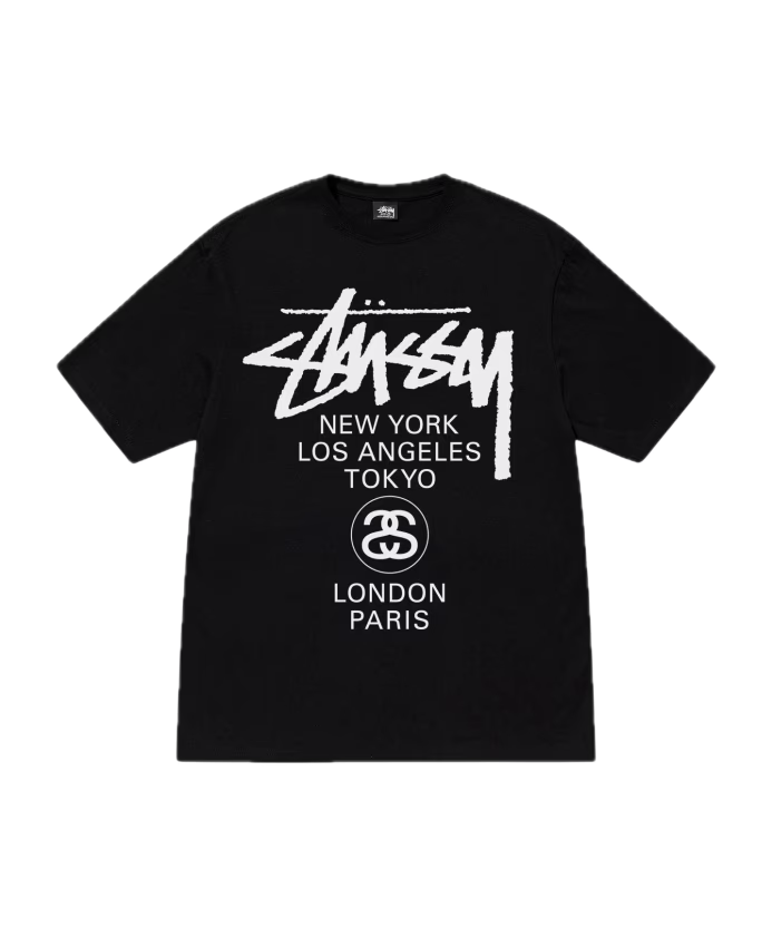 Stussy World Tour Tee Black