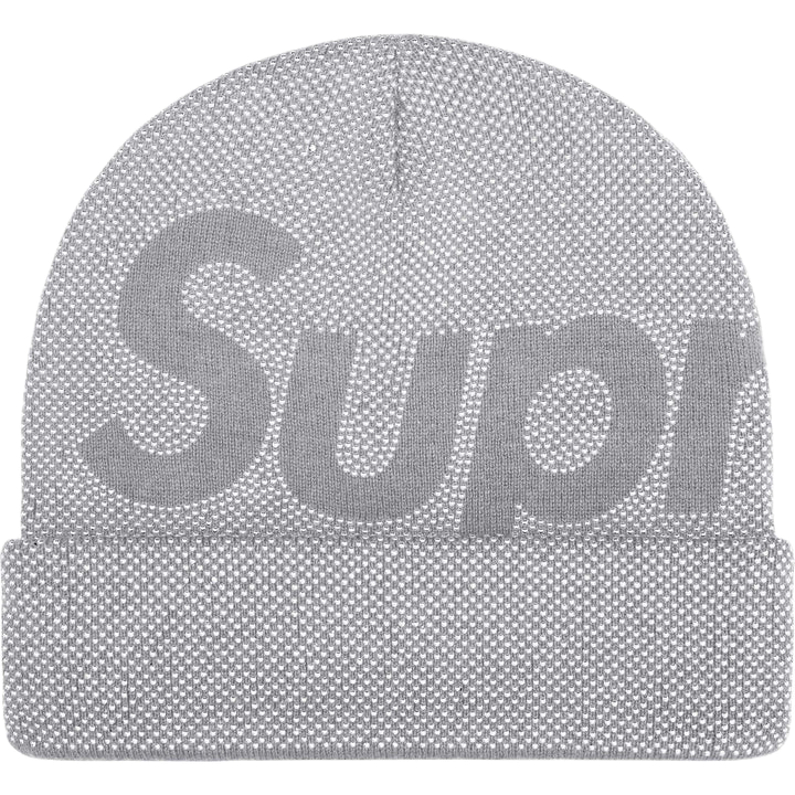 Supreme Studded Knockout Big Logo Beanie Grey