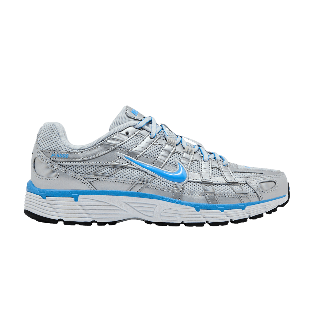 Nike P-6000 Metallic Platinum Pure Platinum Metallic Silver University Blue Nike P-6000 Metallic Platinum Pure Platinum Metallic Silver University Blue