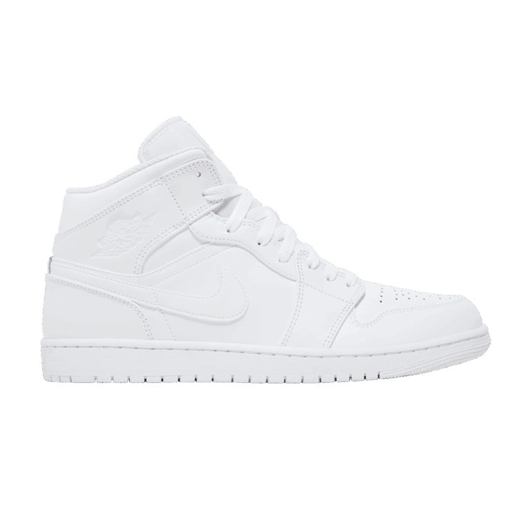 Jordan 1 Mid Triple White