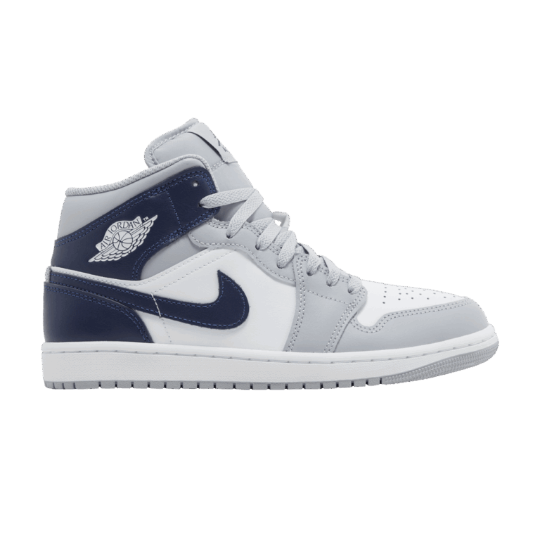 Jordan 1 Mid Wolf Grey Midnight Navy