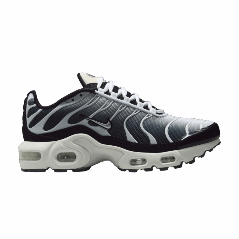 Nike Air Max Plus Black White Sail Metallic Cool Grey (GS)
