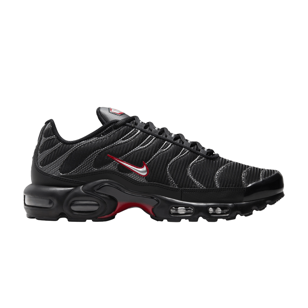 Nike Air Max Plus Black University Red Metallic Silver Nike Air Max Plus Black University Red Metallic Silver