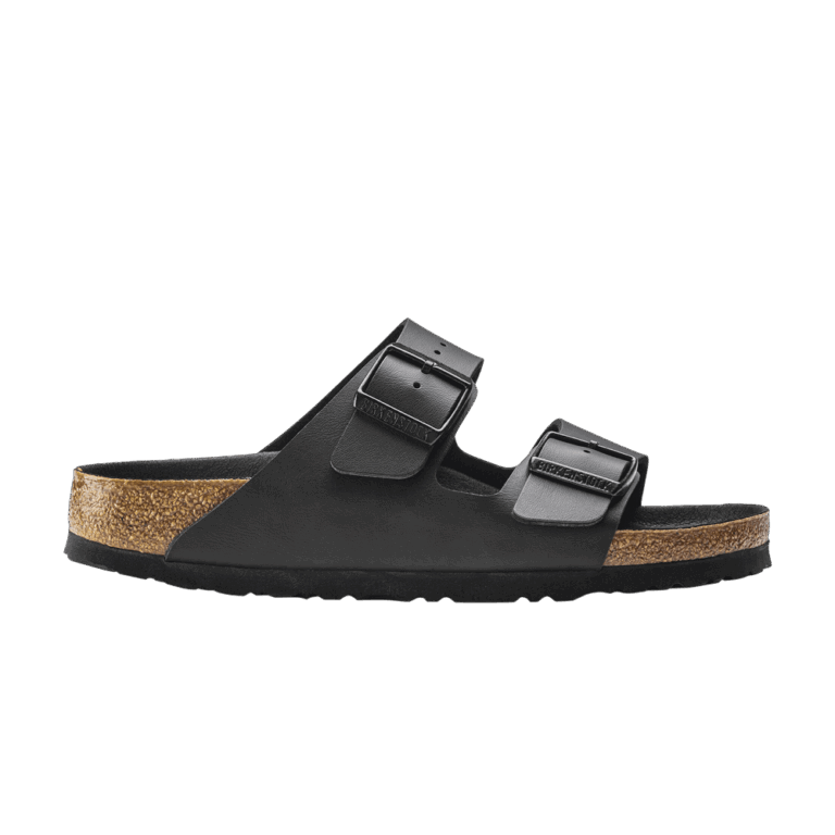 Birkenstock Arizona Birko Flor Black Black Foot Bed