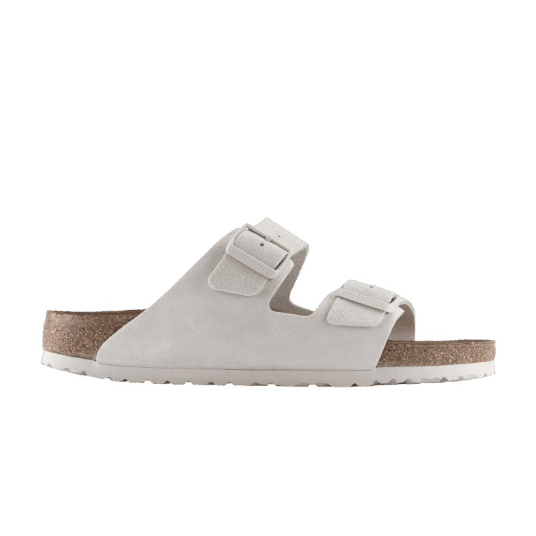 Birkenstock Arizona Soft Footbed Suede Antique White