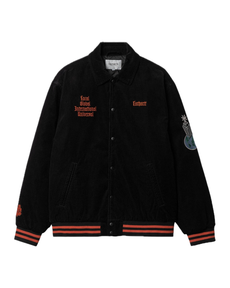 Carhartt Wip Letterman Jacket Black/Brick Carhartt Wip Letterman Jacket Black/Brick
