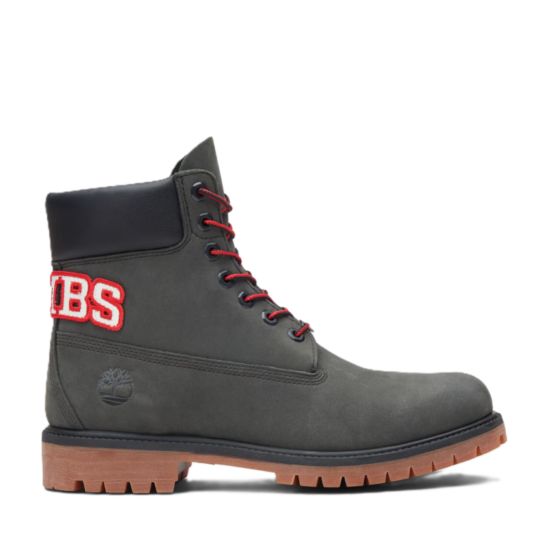 Timberland® Premium 6-Inch Lace Up Waterproof Boot for Men in Dark Grey