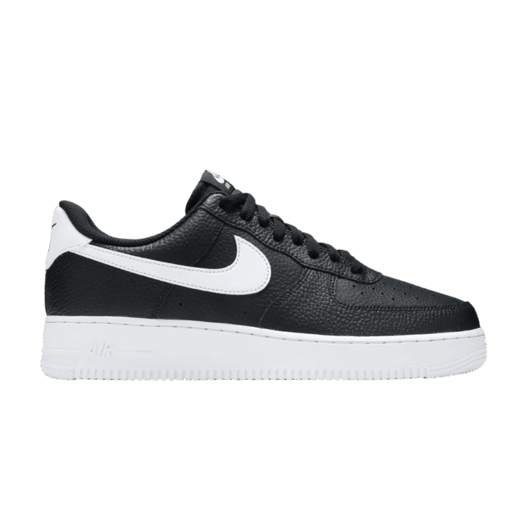 Nike Air Force 1 Low ’07 Black White Pebbled Leather