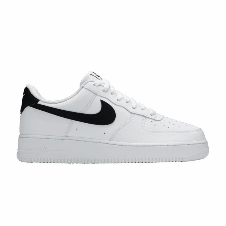 Nike Air Force 1 Low ’07 White Black Pebbled Leather